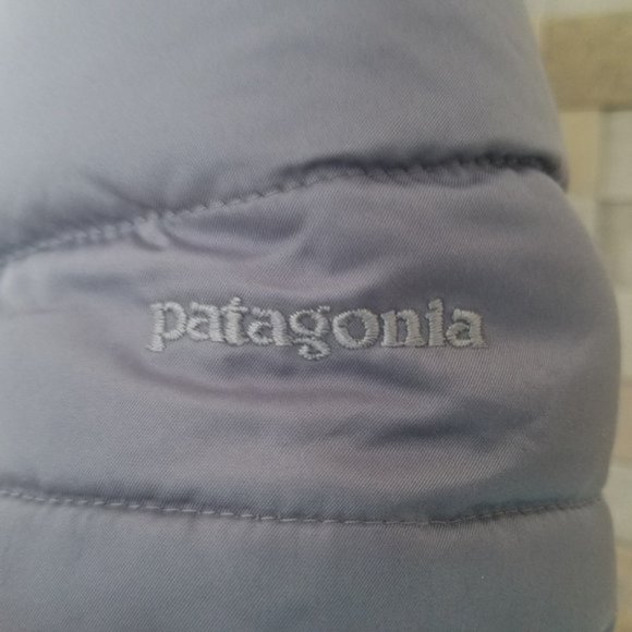 Patagonia Full Length Down Long Parka Jacket Small Winter Puffer Coat Silver Ski - Picture 3 of 6